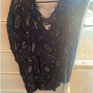 Loft navy drape cardigan